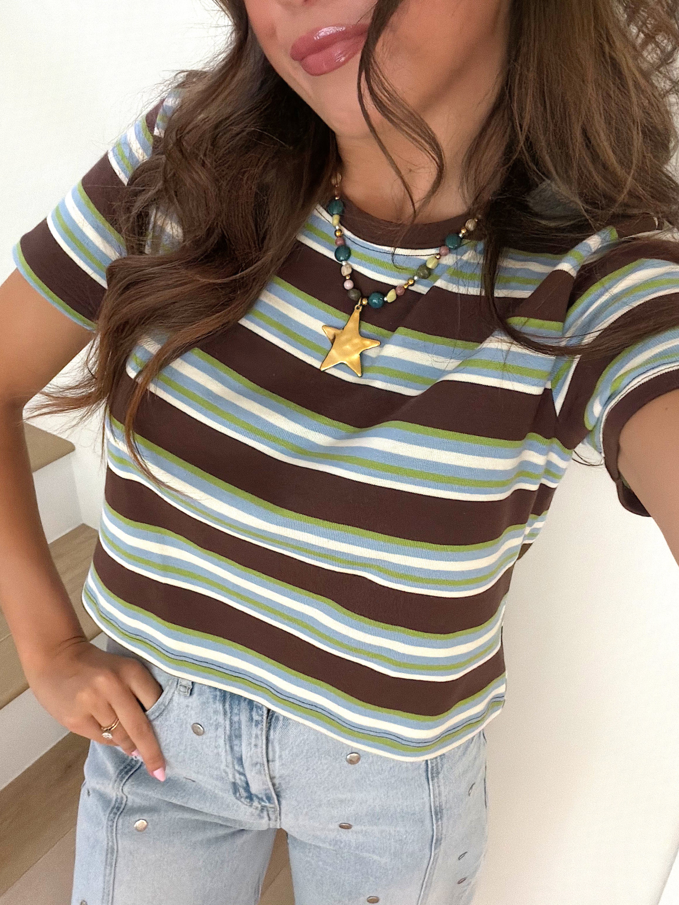 Mint Chip Stripe Tee