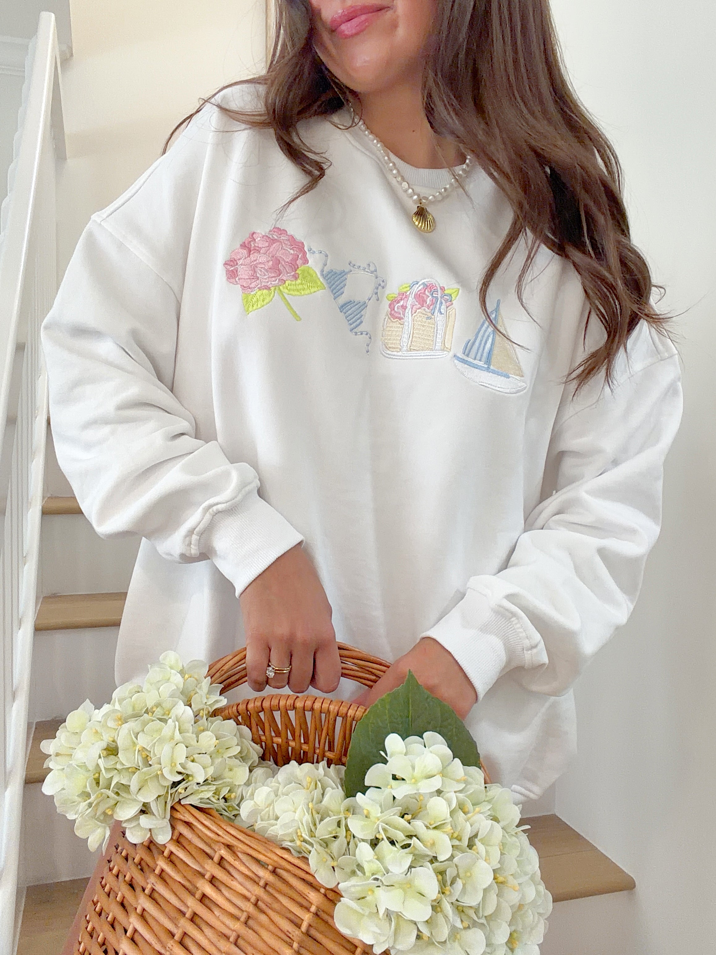 Nantucket Embroidered Crew