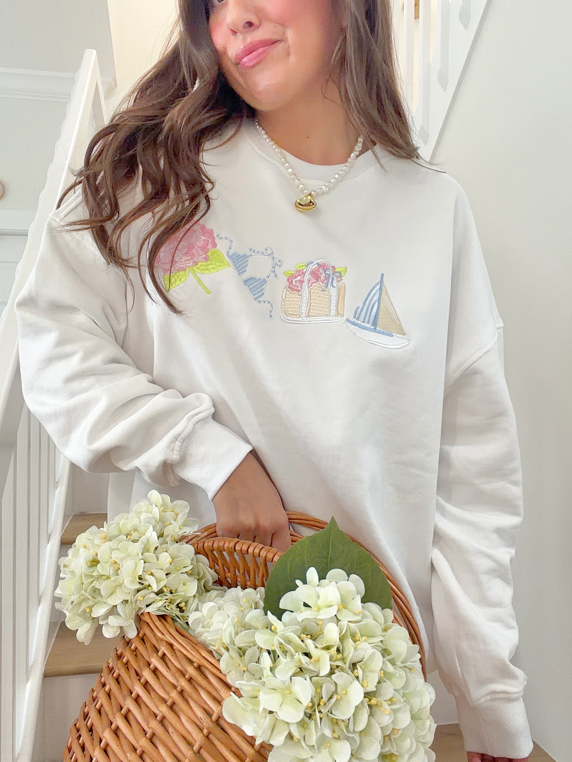 Nantucket Embroidered Crew