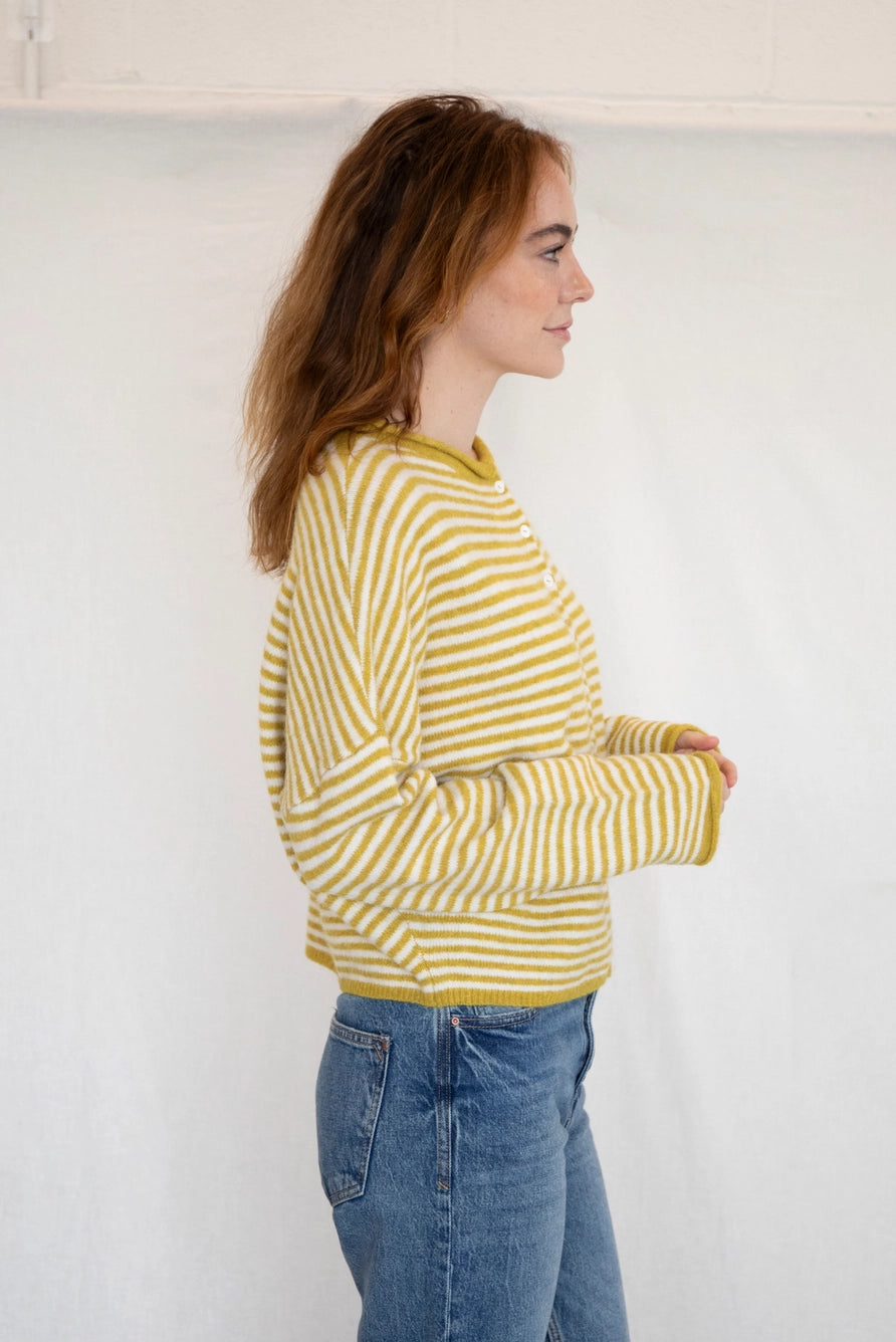 Church Girl Knit - Mustard Stripe