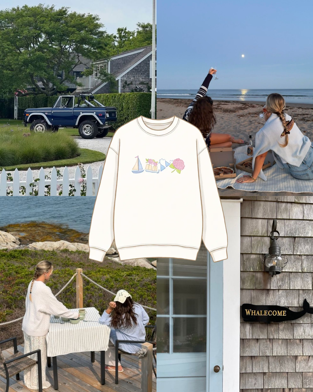 Nantucket Embroidered Crew