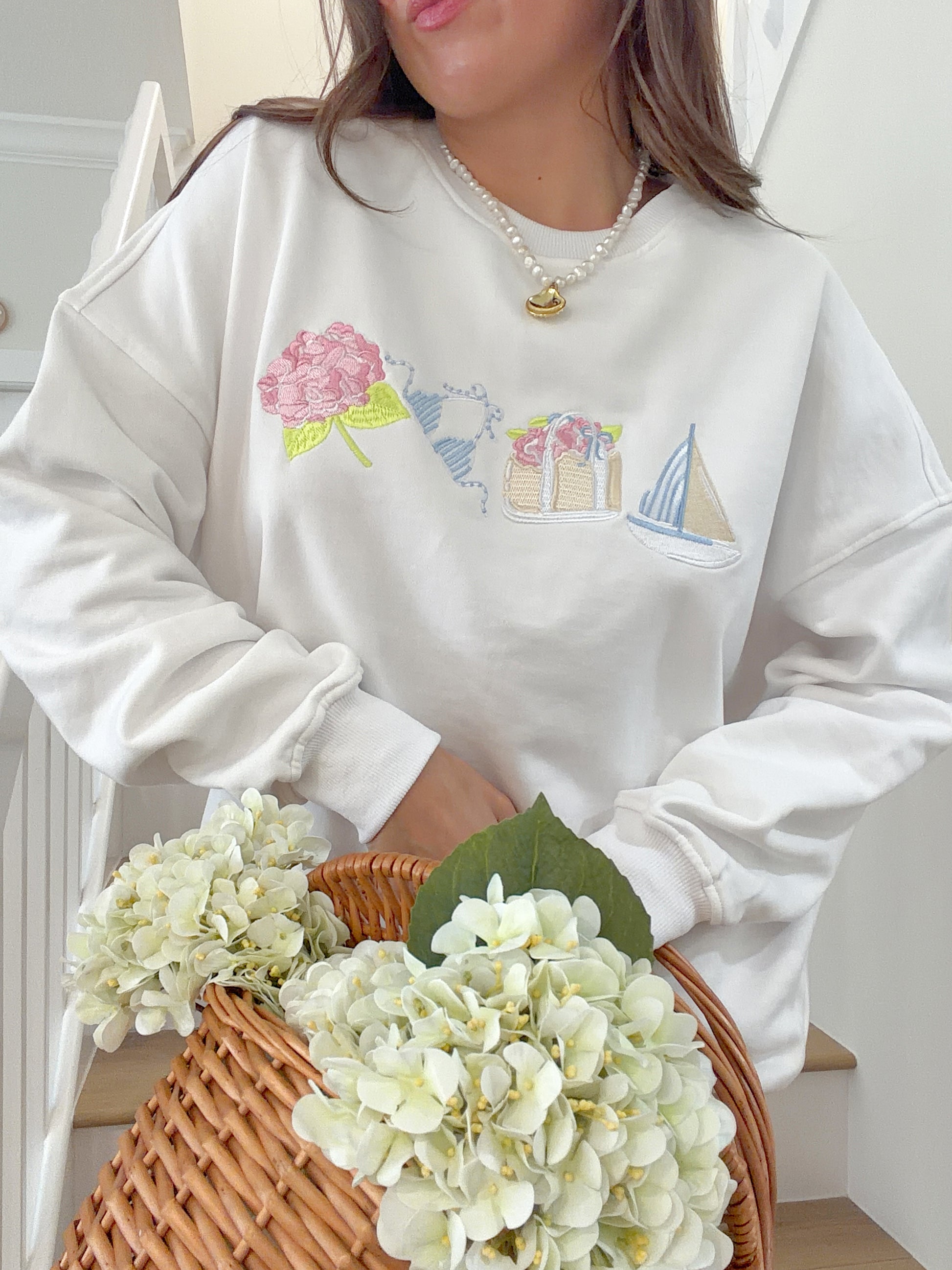 Nantucket Embroidered Crew