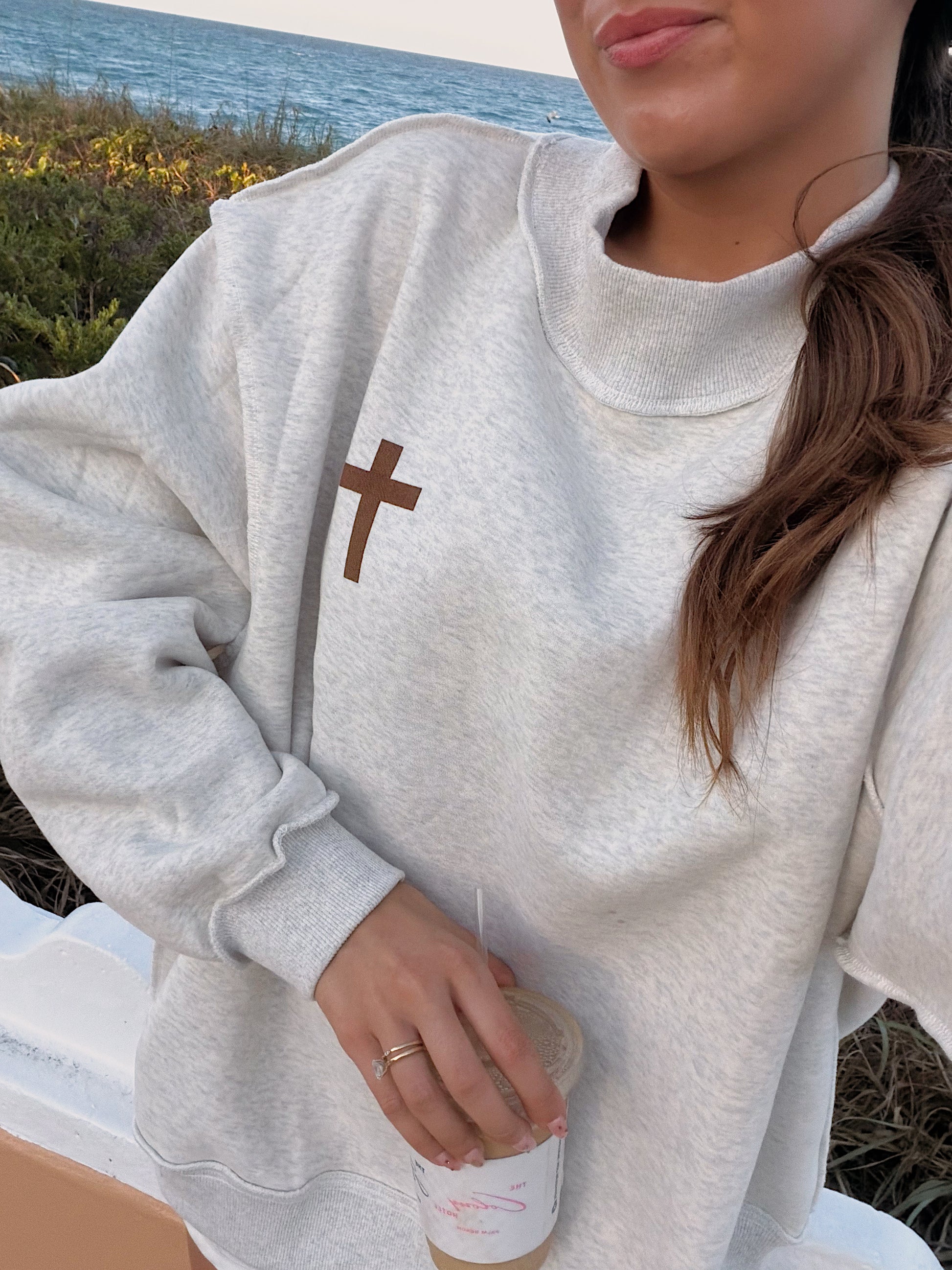 Cross + 'Jesus Saves' Reversible Mockneck • Pre-Order 4/30