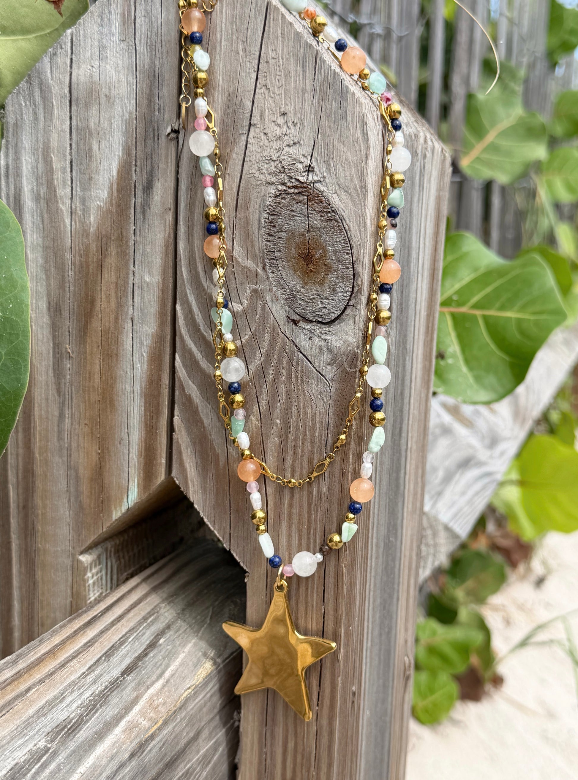 Saltwater Star Necklace - Rainbow