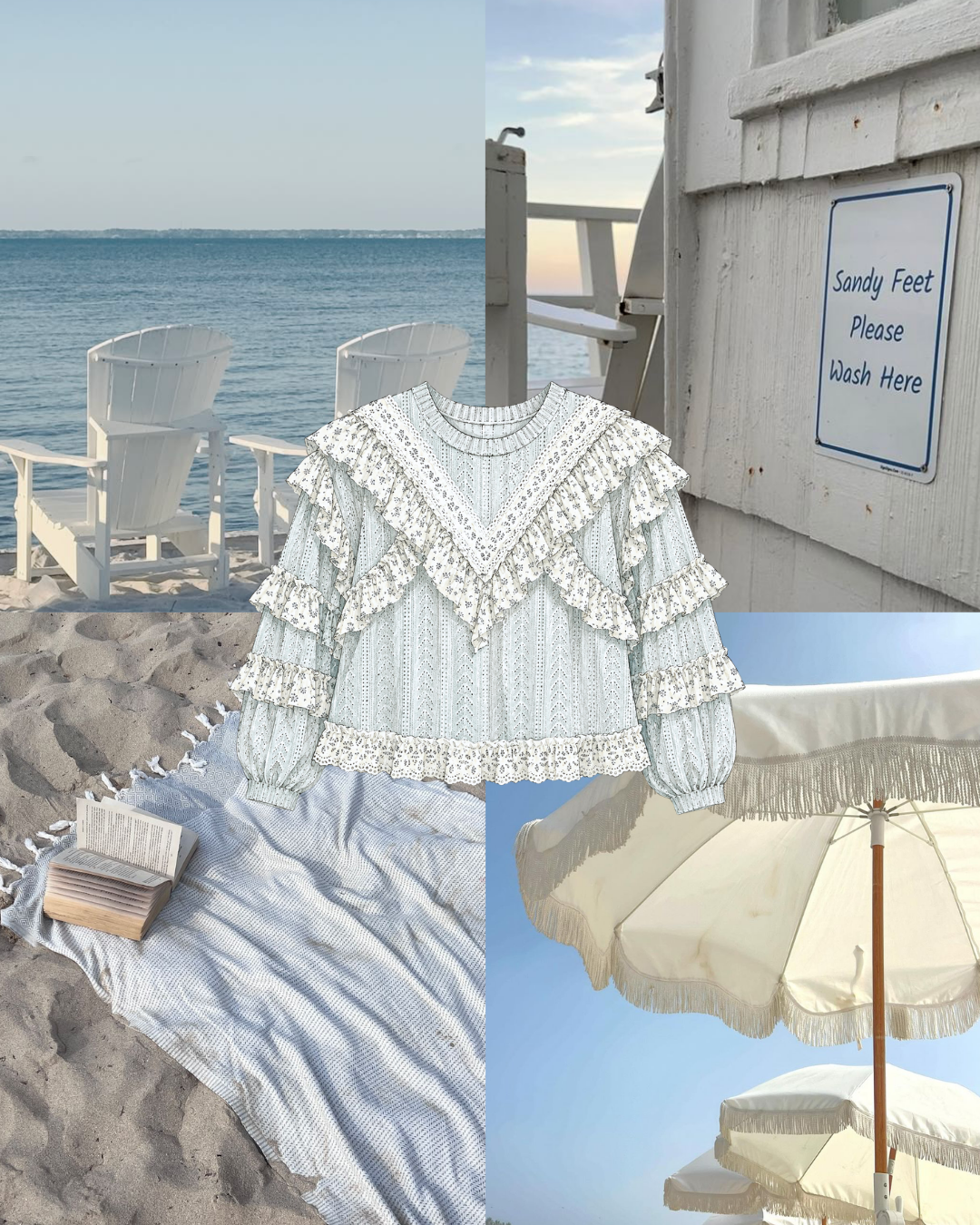 The Garden Party Blouse - Blue Floral (PRE-ORDER EST 6/18)