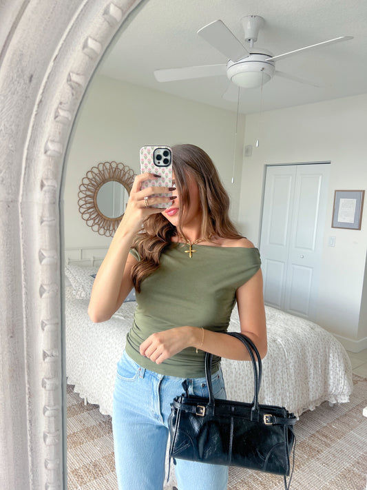 ALARA TOP - OLIVE