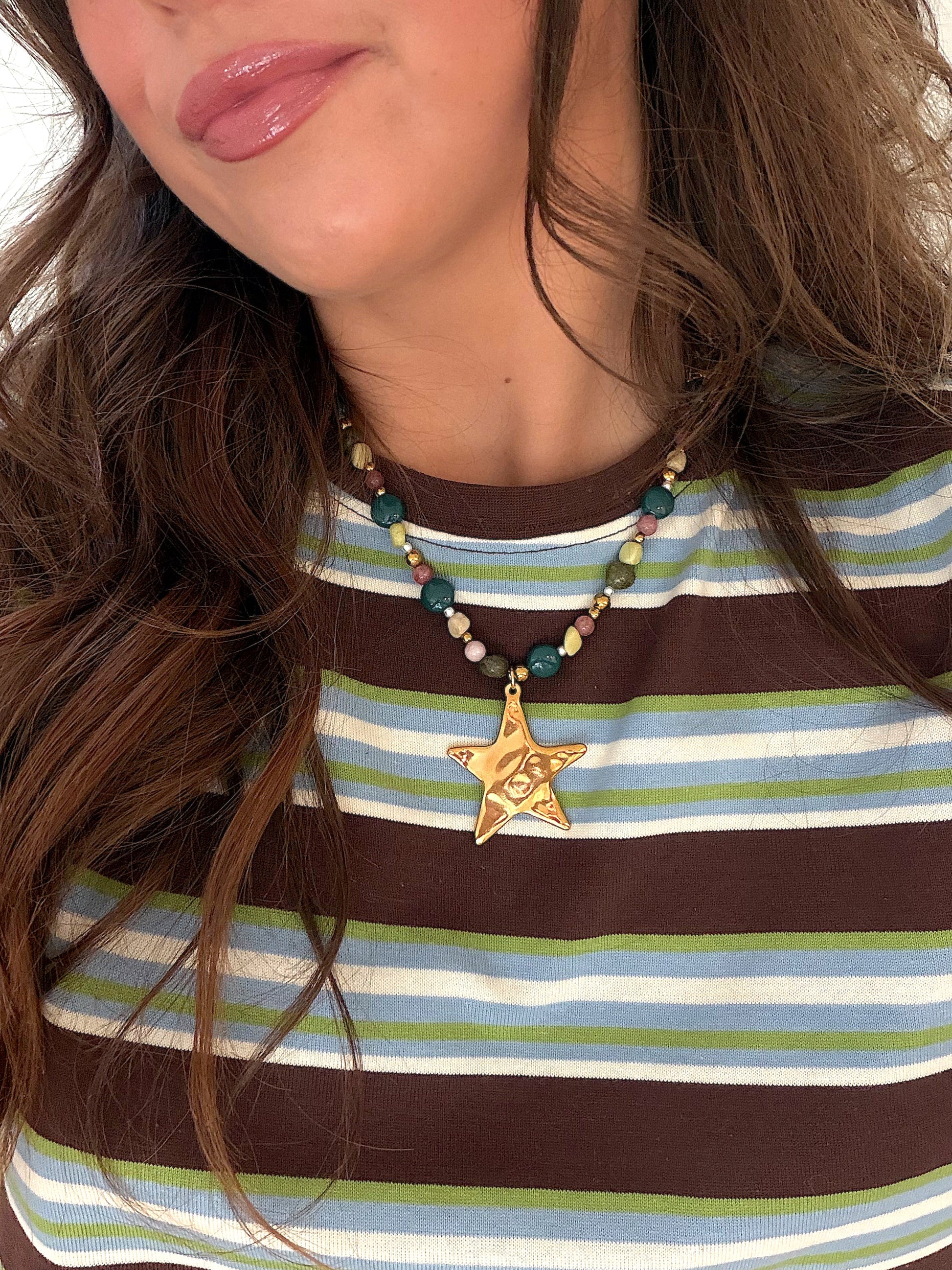 Saltwater Star Necklace - Seafoam