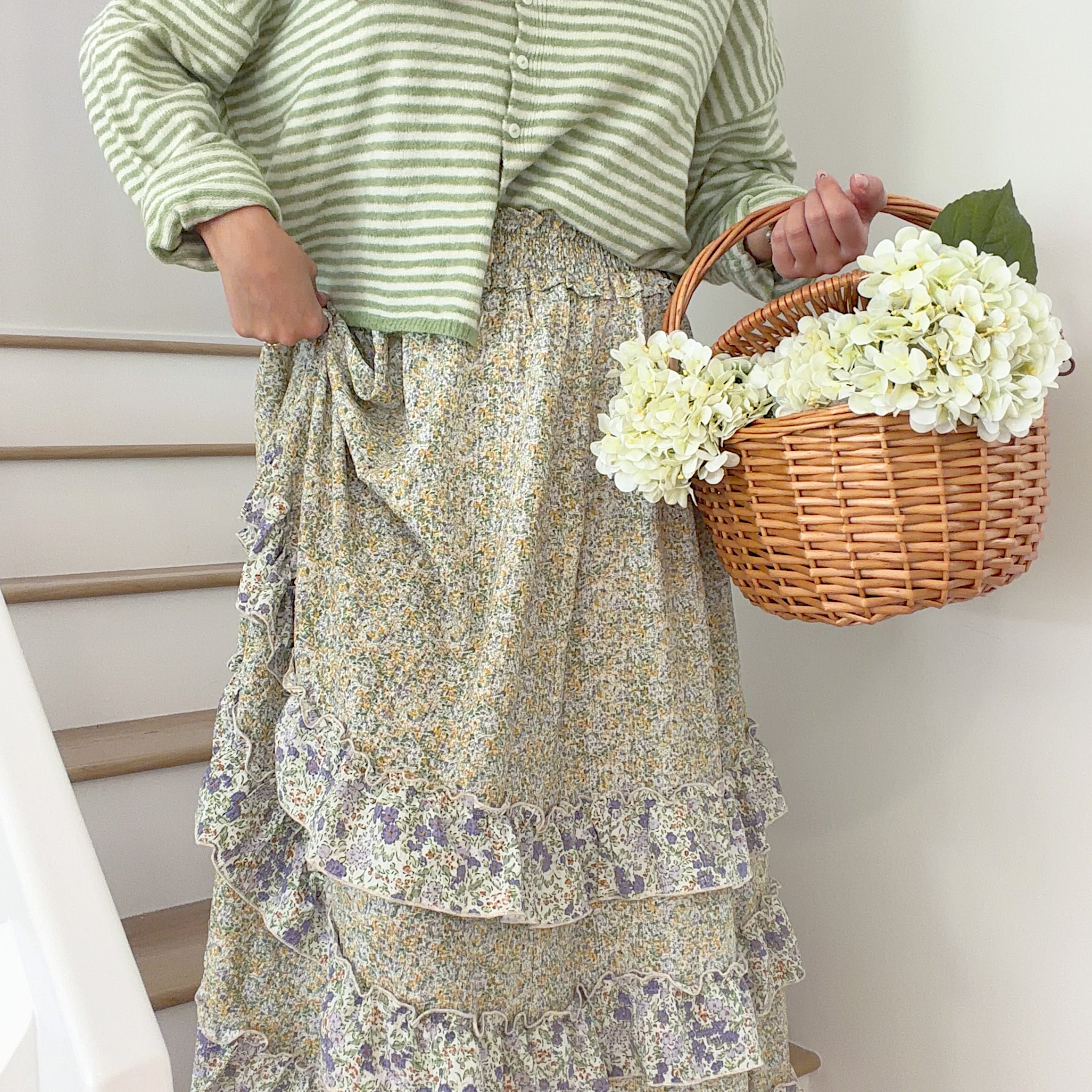 Charlotte Maxi Skirt - Green