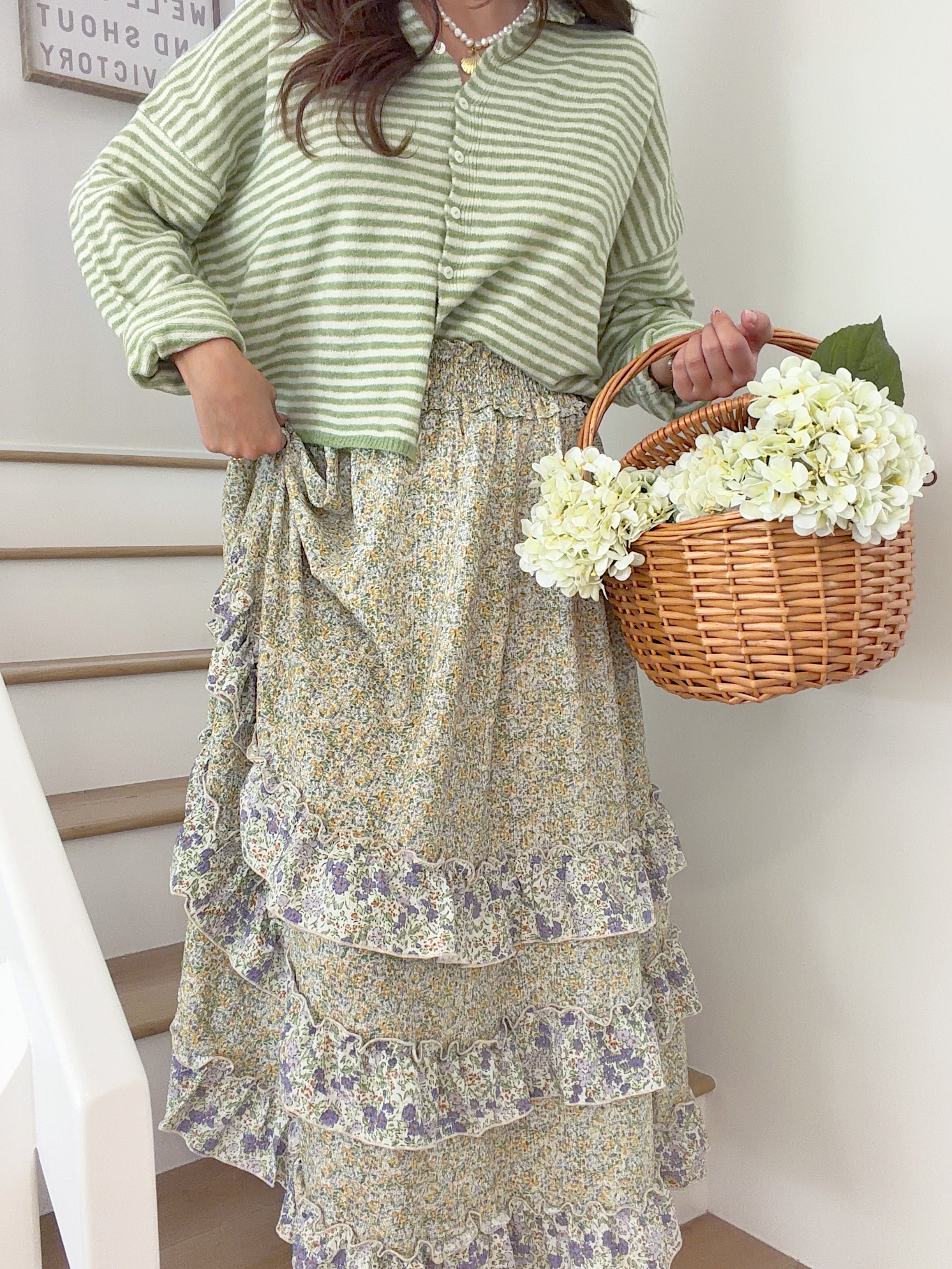 Charlotte Maxi Skirt - Green