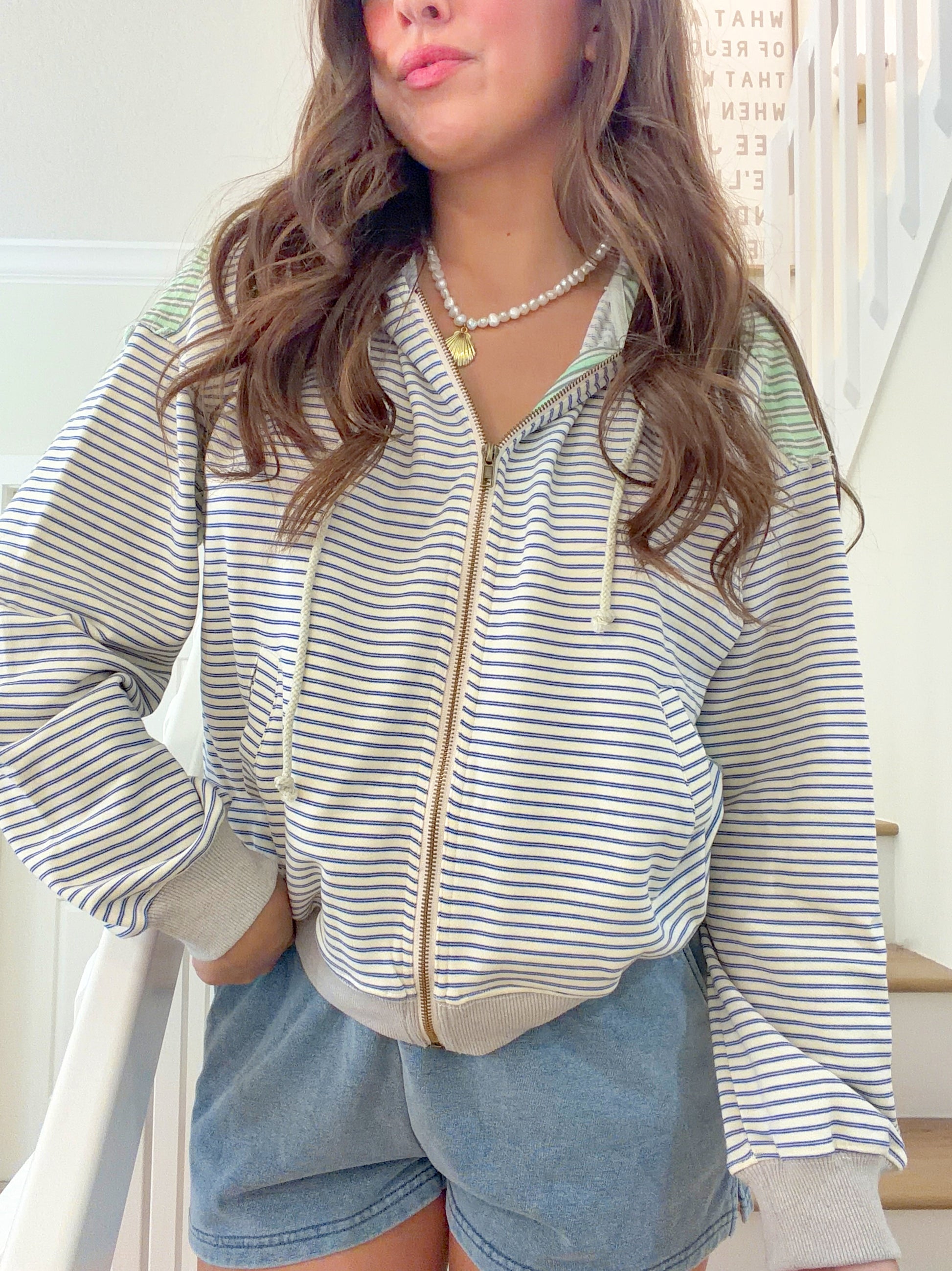 Harbor Striped Zip