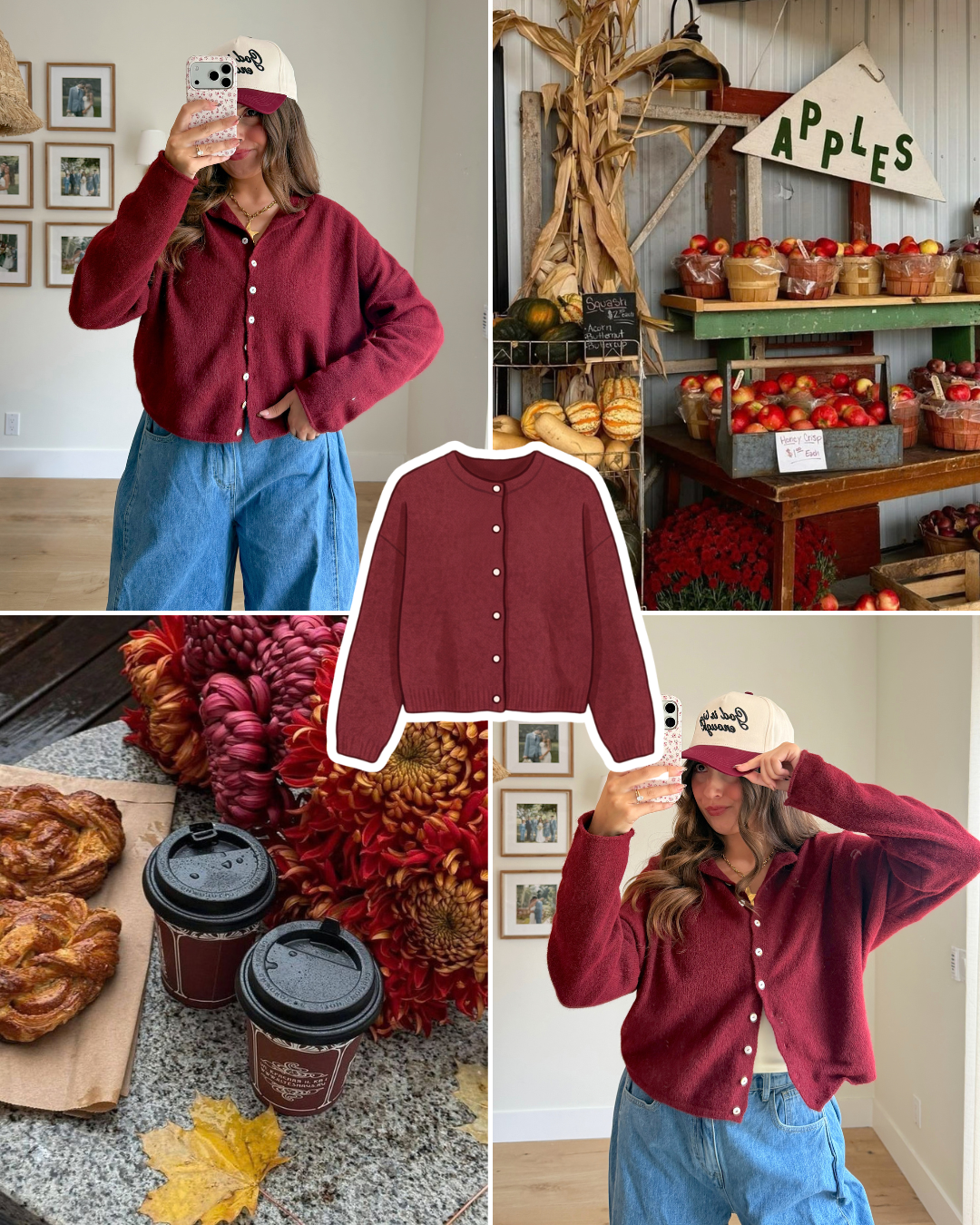 Church Girl Knit - Burgundy