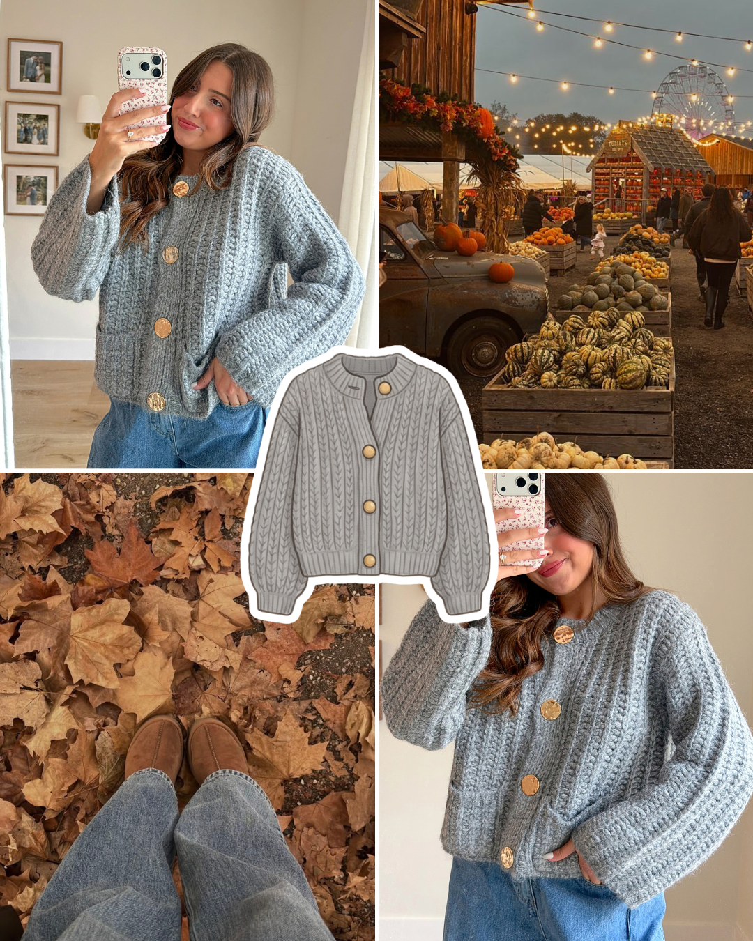 Amelia Cardigan - Charcoal