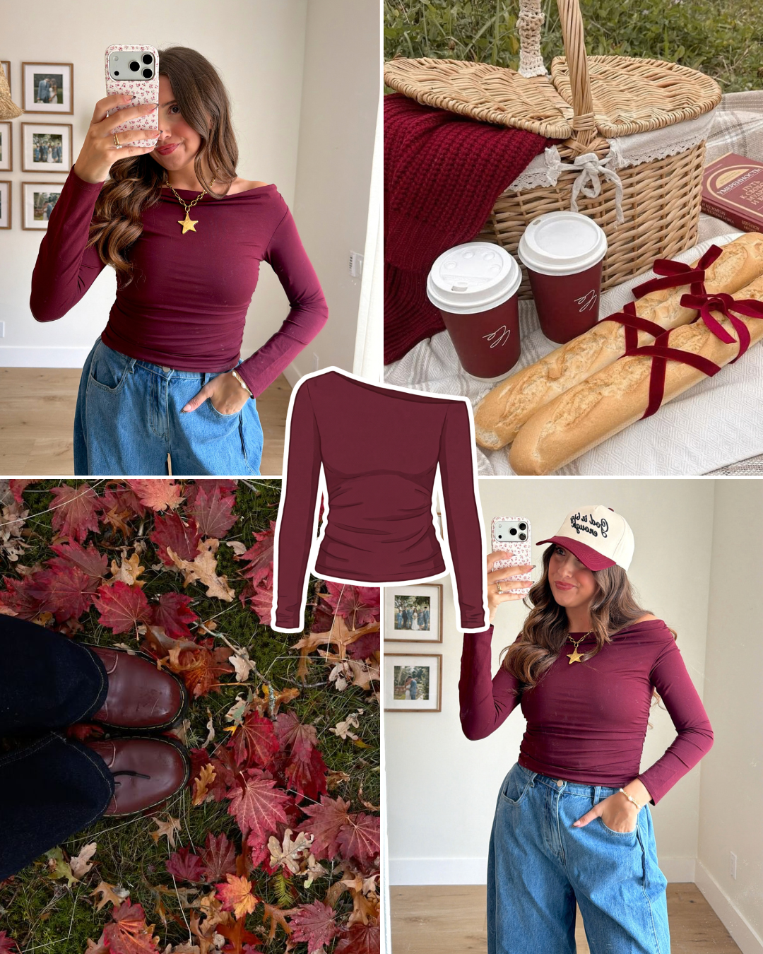 Dawn Long Sleeve - Burgundy