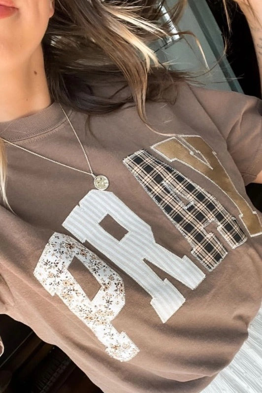 Pray Patchwork Tee