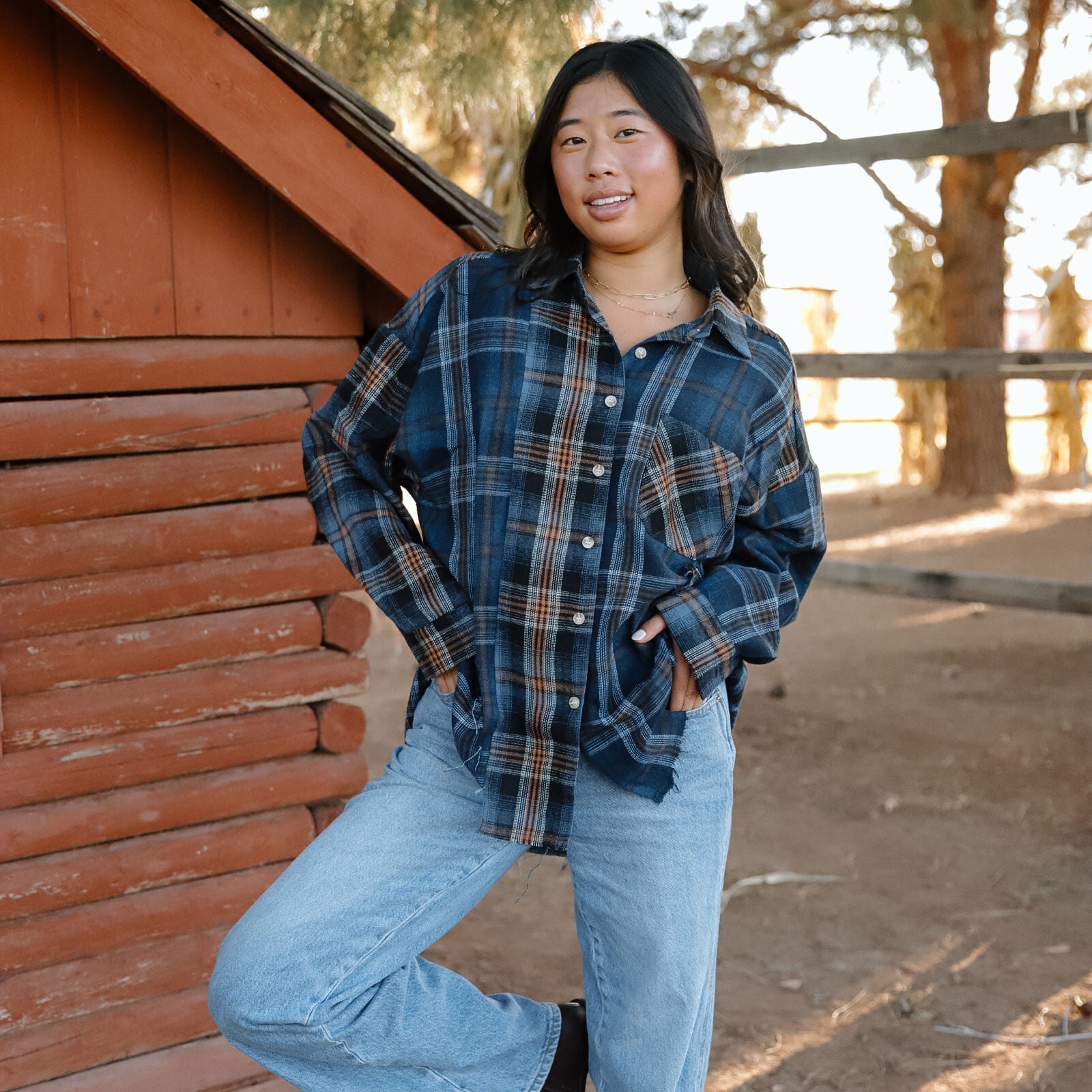Parker Flannel - Midnight Blue