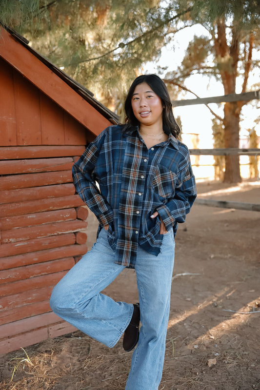 PARKER FLANNEL - MIDNIGHT BLUE
