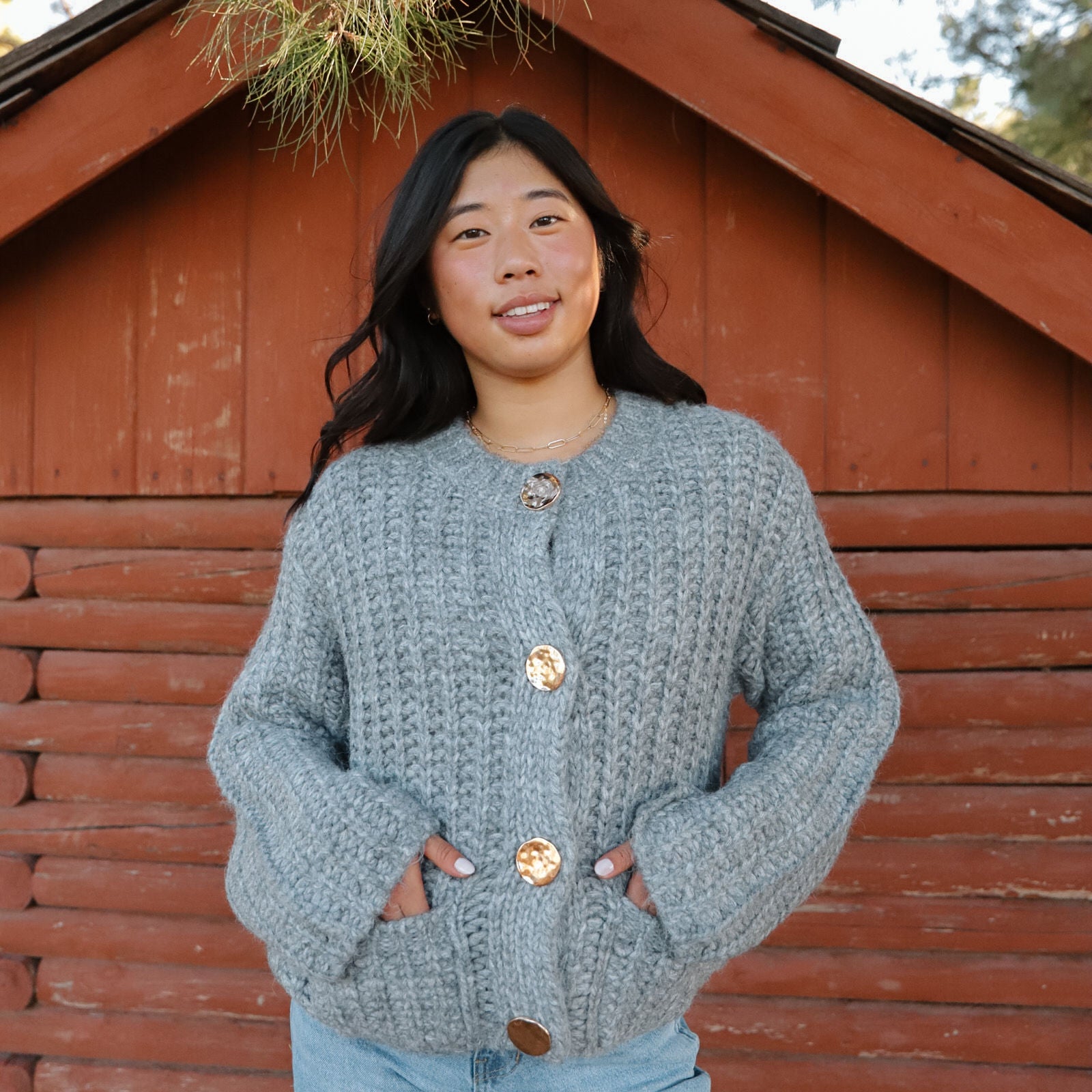 Amelia Cardigan - Charcoal
