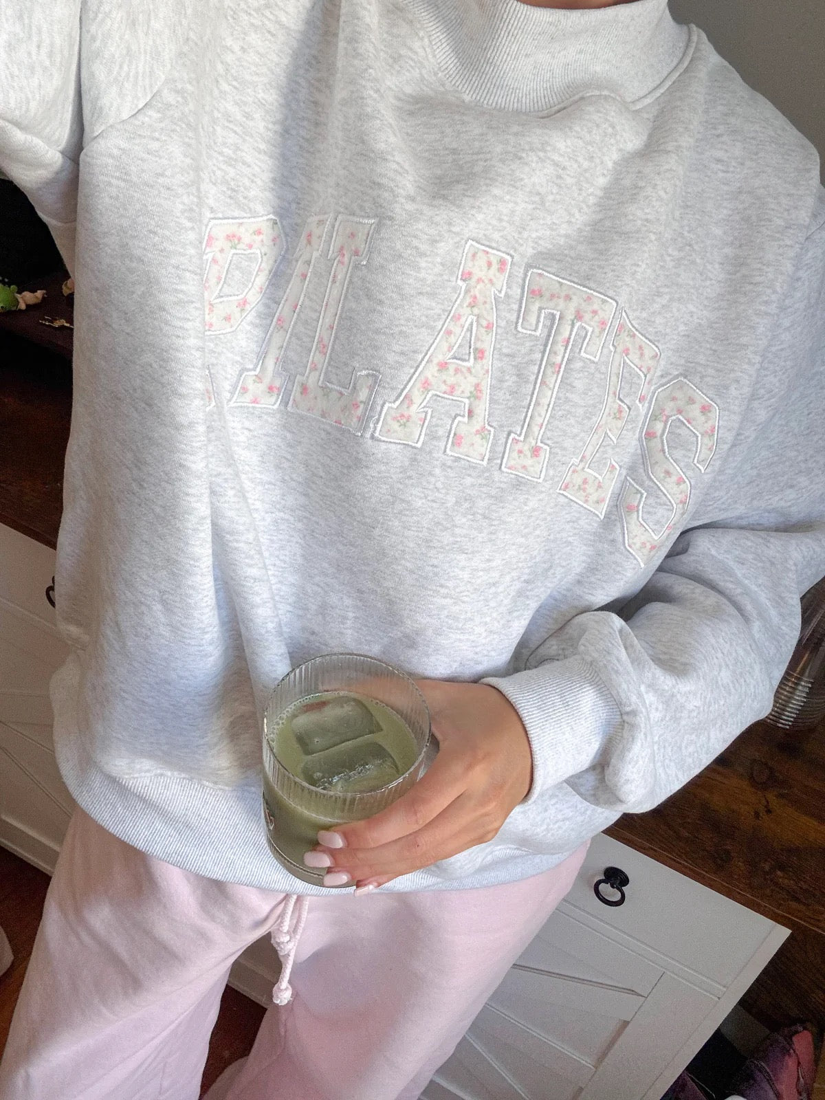 Floral Pilates Mockneck