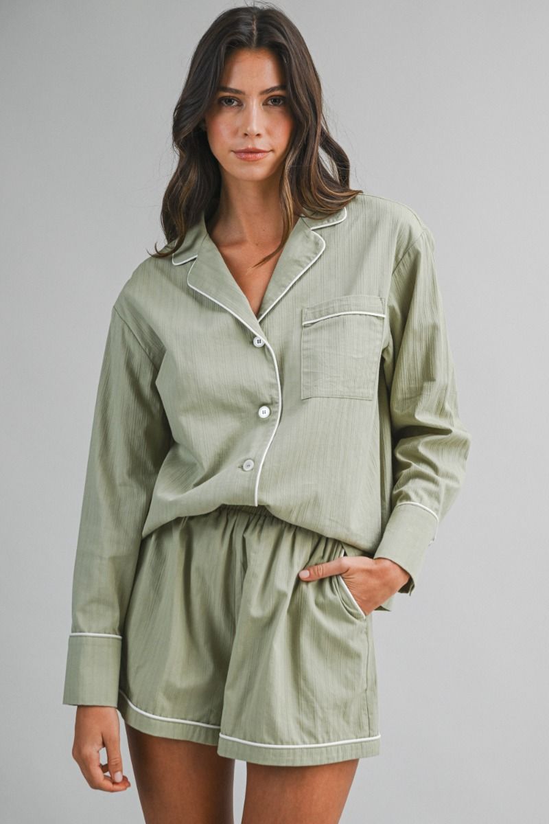 Island Bluff PJs - Olive