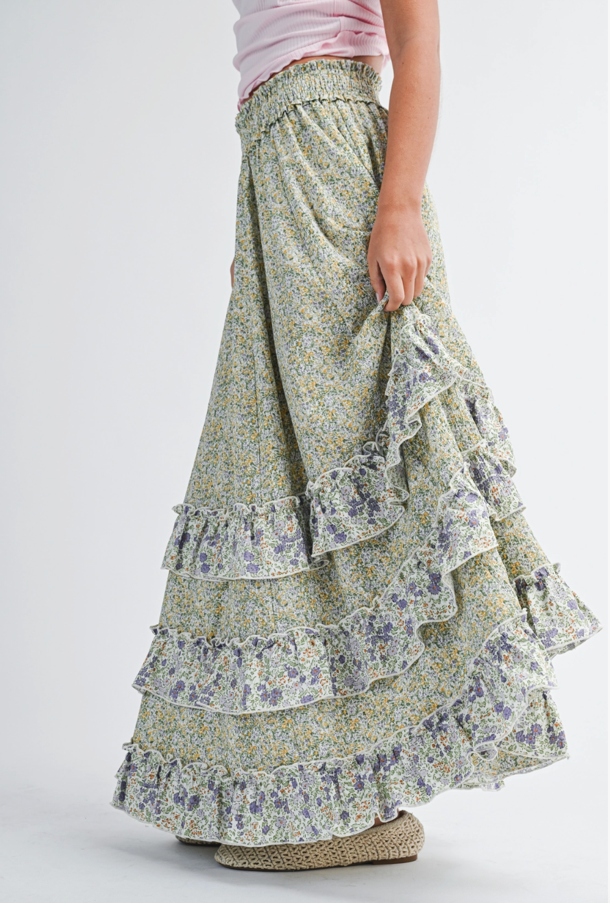Charlotte Maxi Skirt - Green