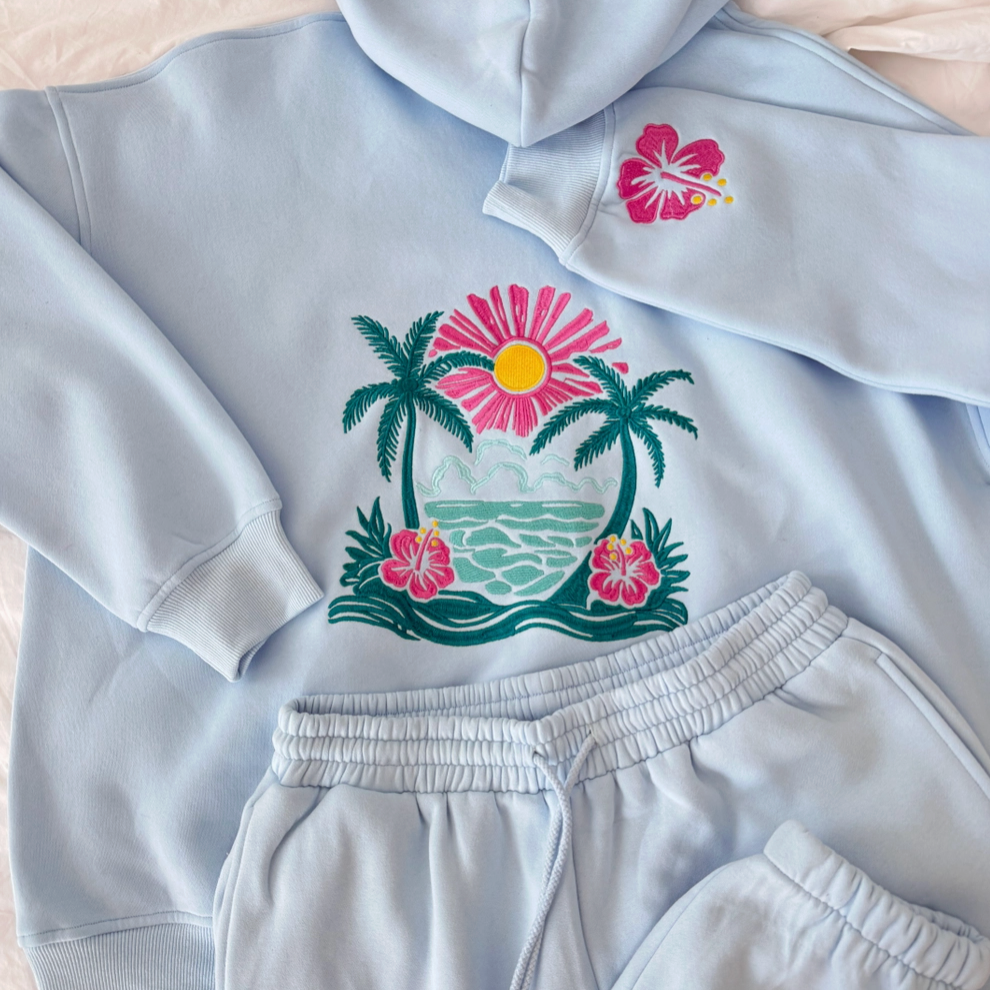 Paradise Point Embroidered Hoodie