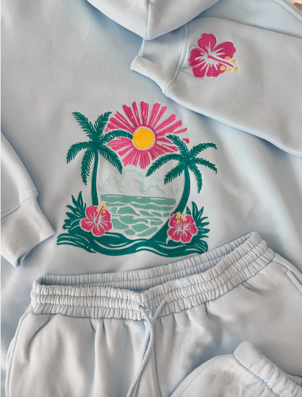 Paradise Point Embroidered Hoodie