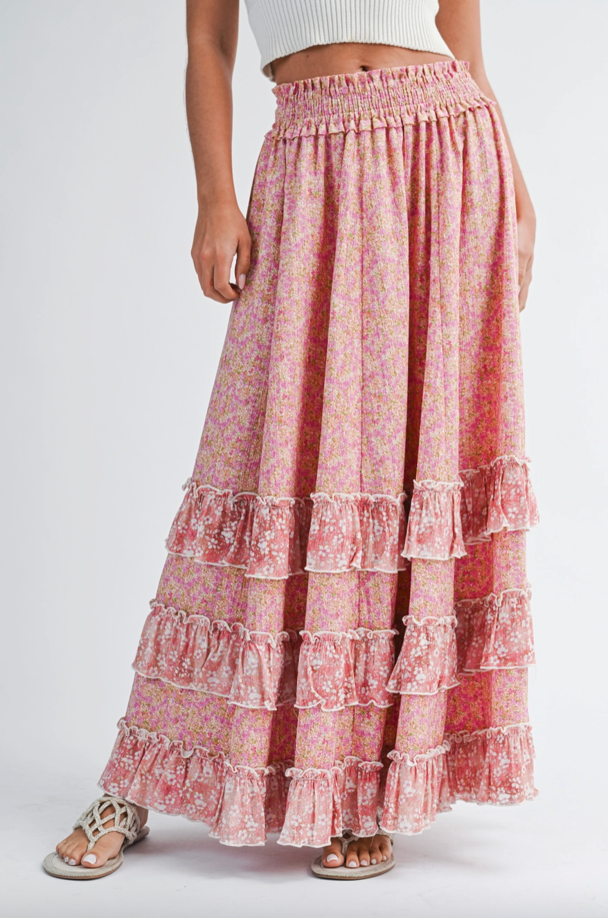 Charlotte Maxi Skirt - Pink