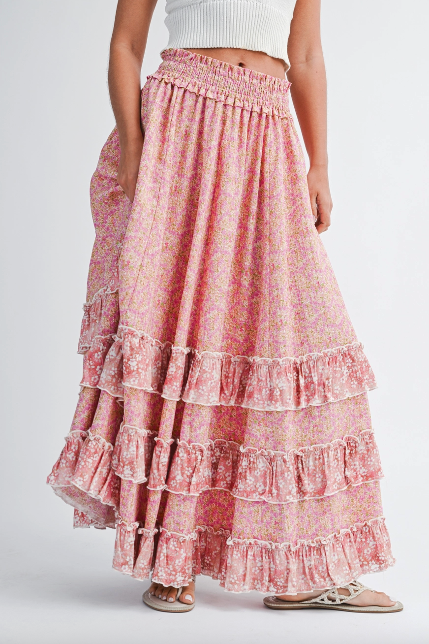 Charlotte Maxi Skirt - Pink