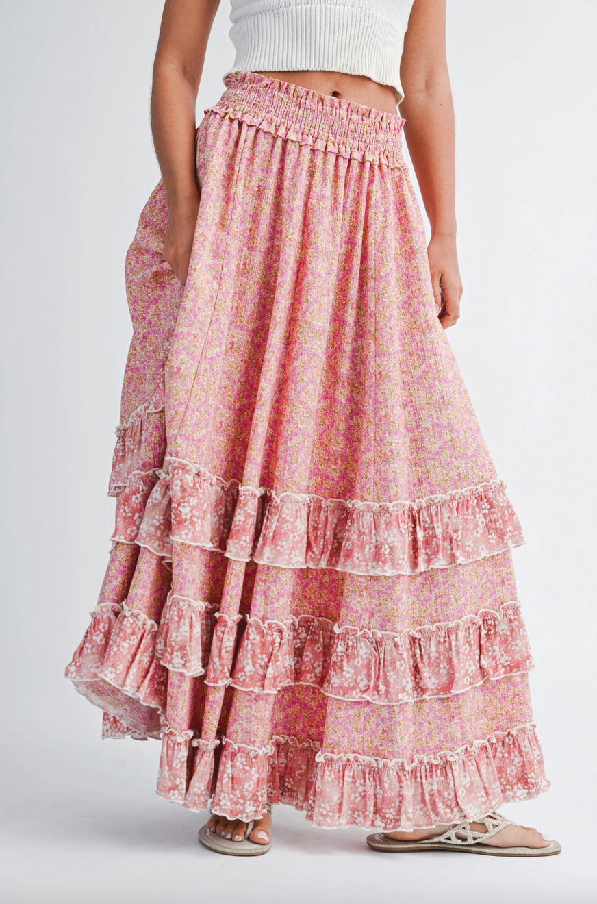 Charlotte Maxi Skirt - Pink