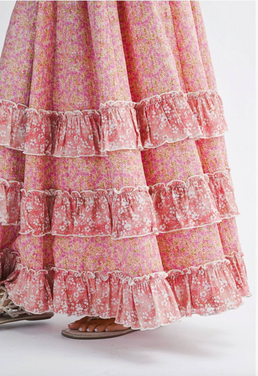 Charlotte Maxi Skirt - Pink