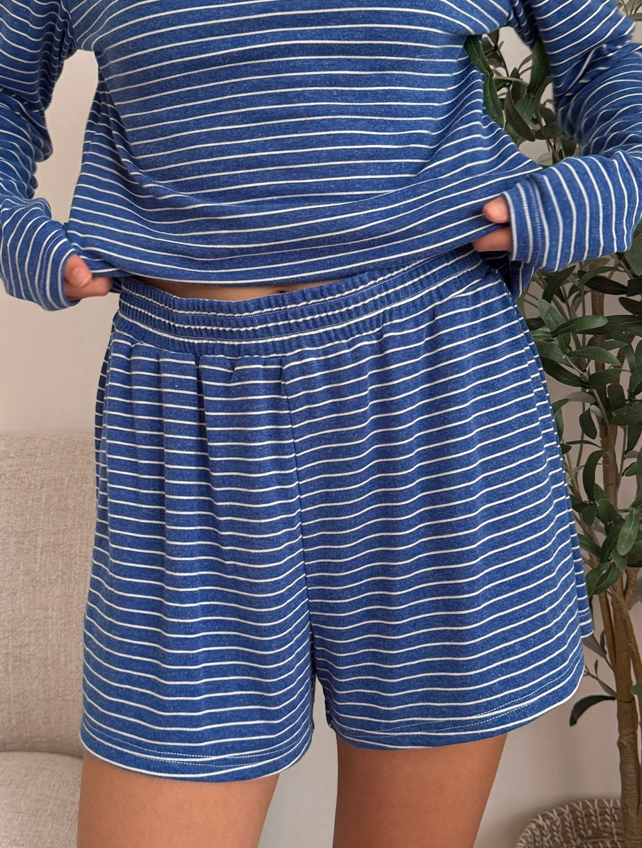 Marina Stripe Lounge Shorts