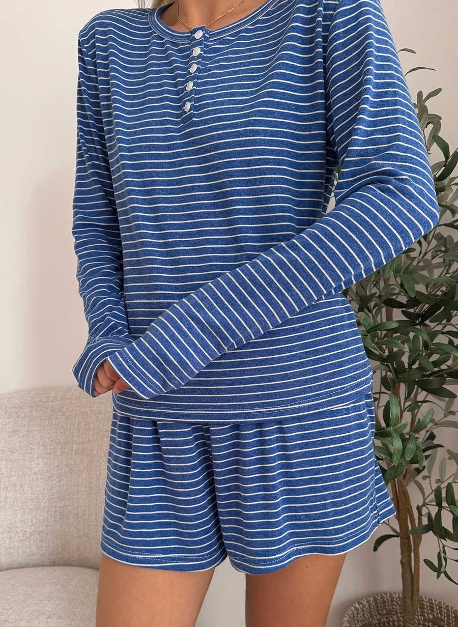 Marina Stripe Lounge Shorts