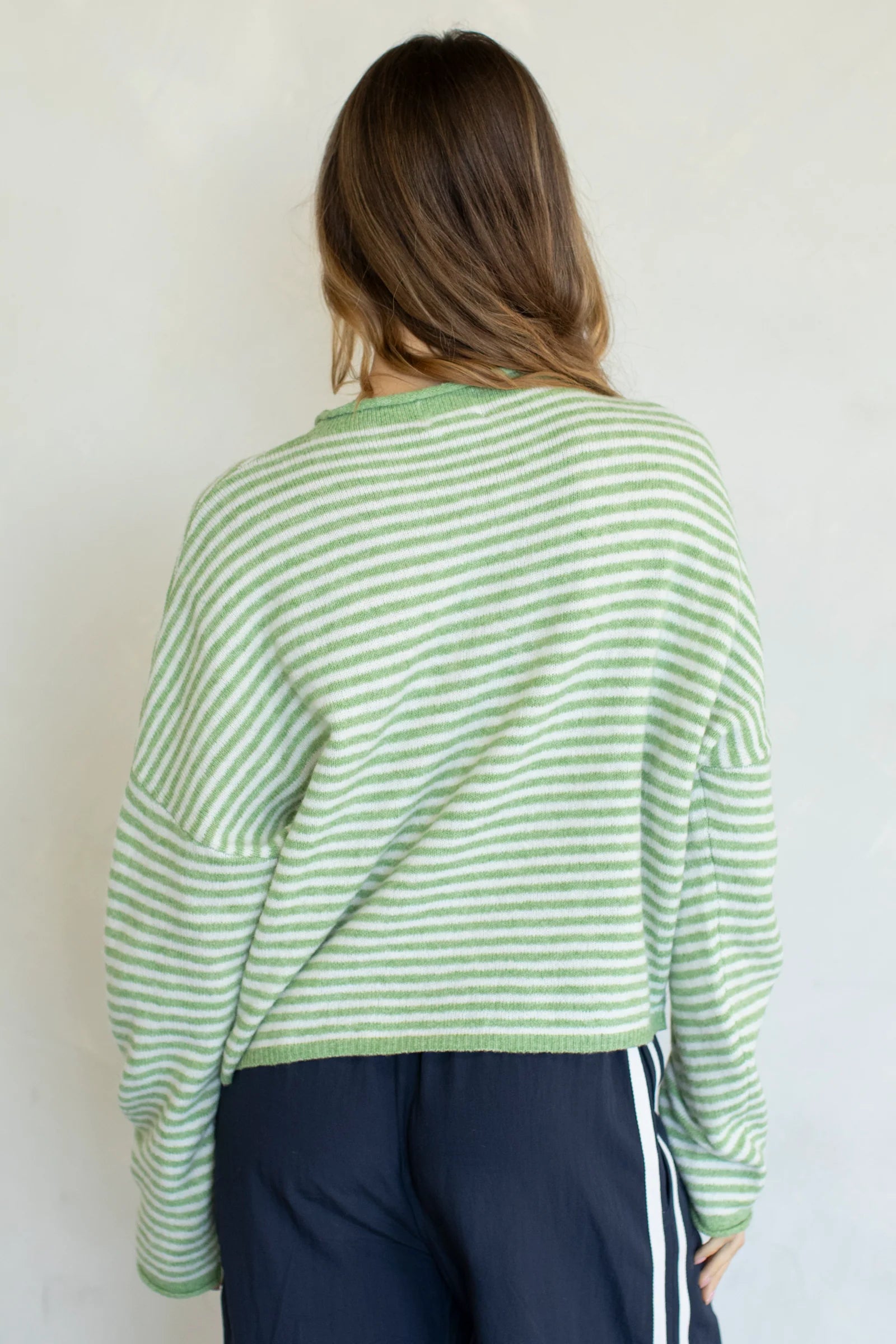 Church Girl Knit - Matcha Stripe