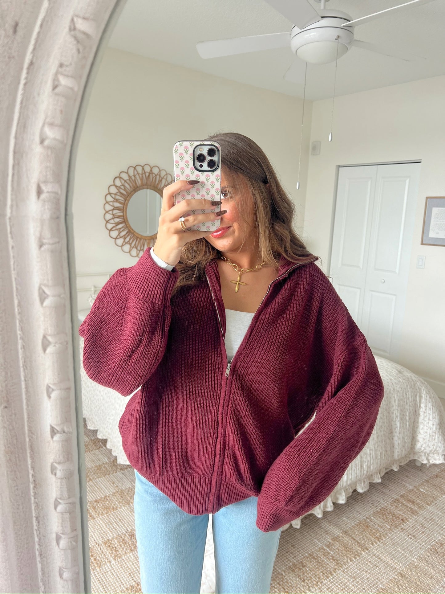 THE LULANI ZIP - CRANBERRY