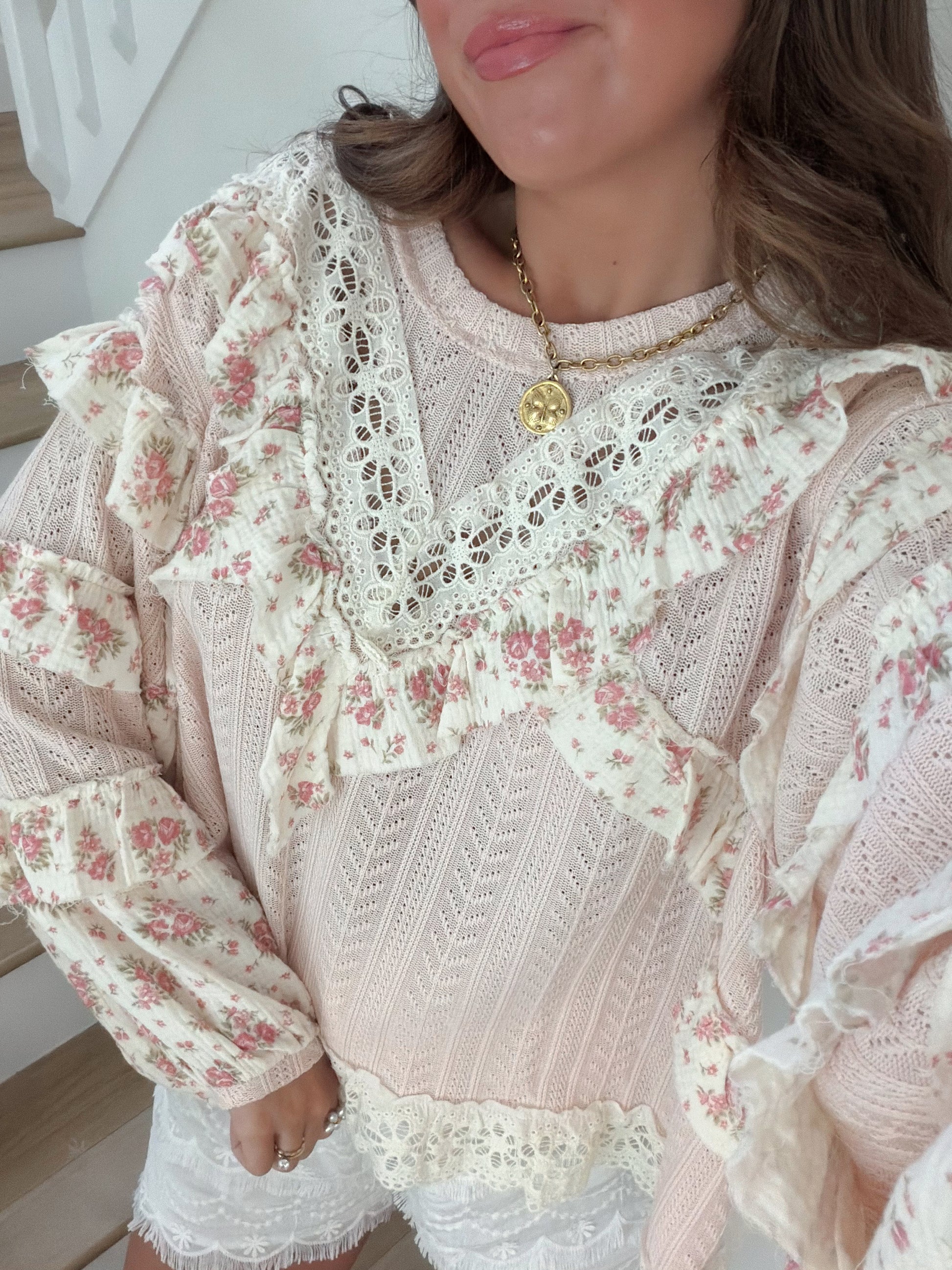 The Garden Party Blouse - Pink Floral