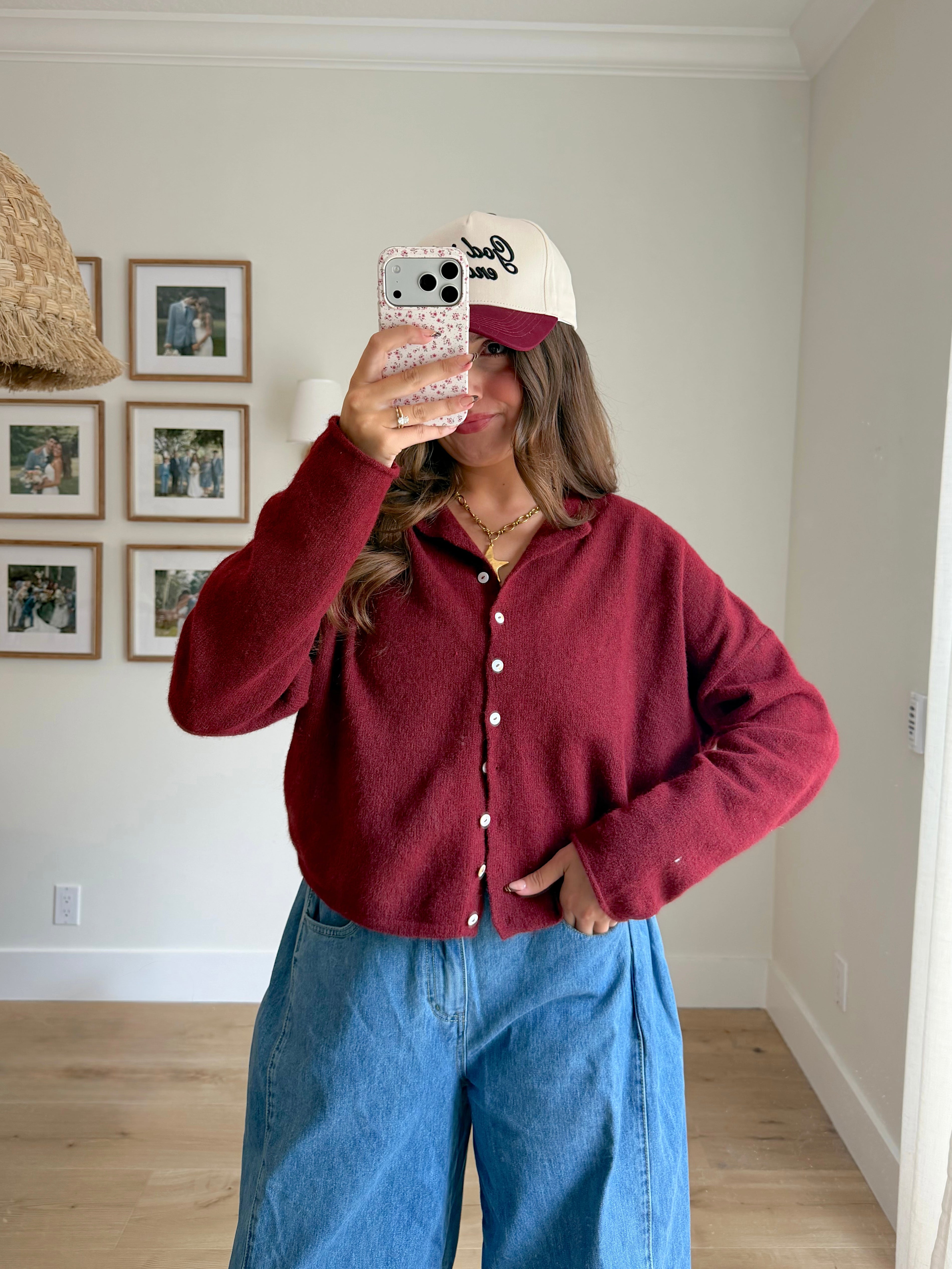 Church Girl Knit - Burgundy