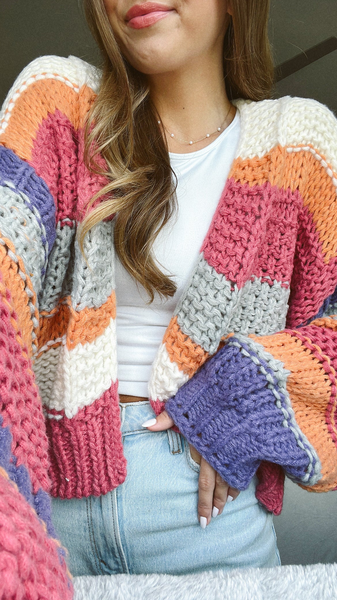 COZY GIRL CARDIGAN - WARM TONE
