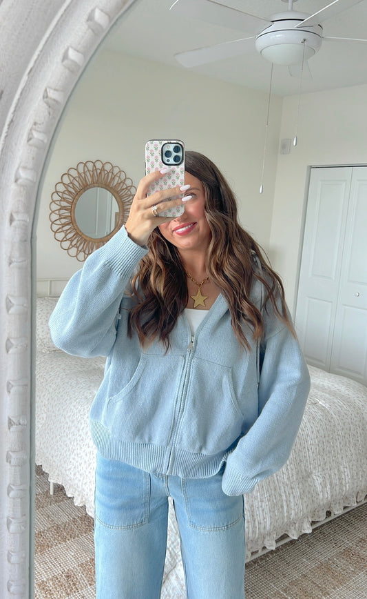 HAZEL BLUE SWEATER CARDIGAN