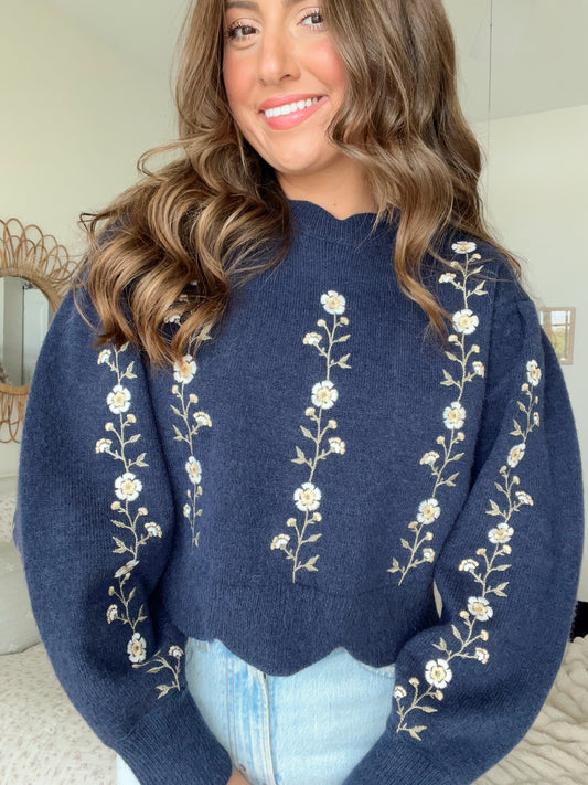 HONEY GIRL KNIT - NAVY