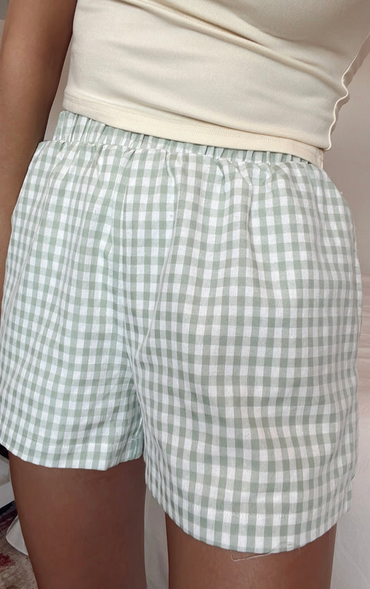 CAMI BOXER SHORTS - BLUE & SAGE