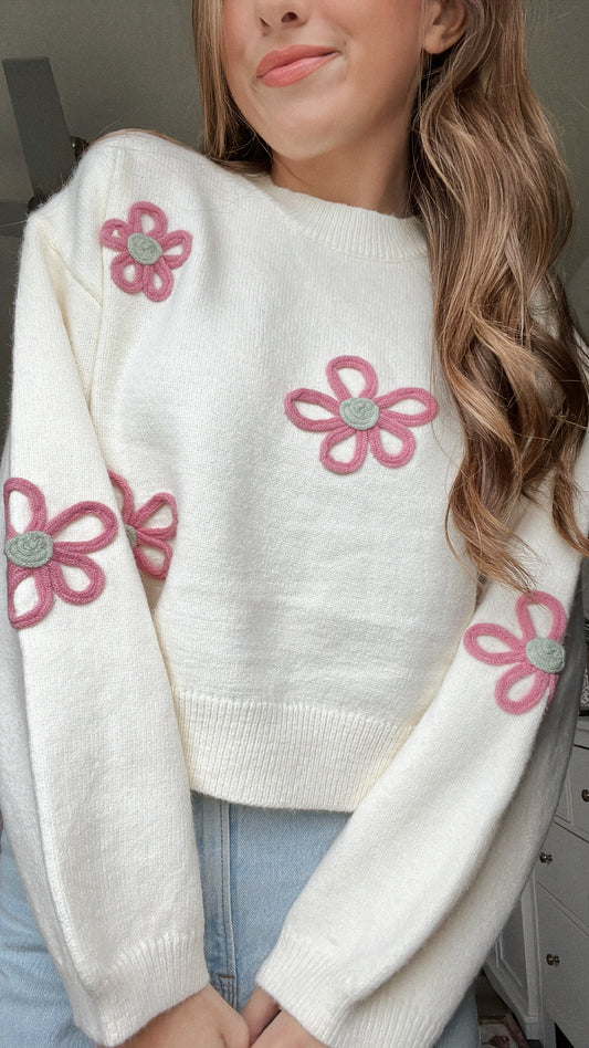FLOWER POWER KNIT TOP