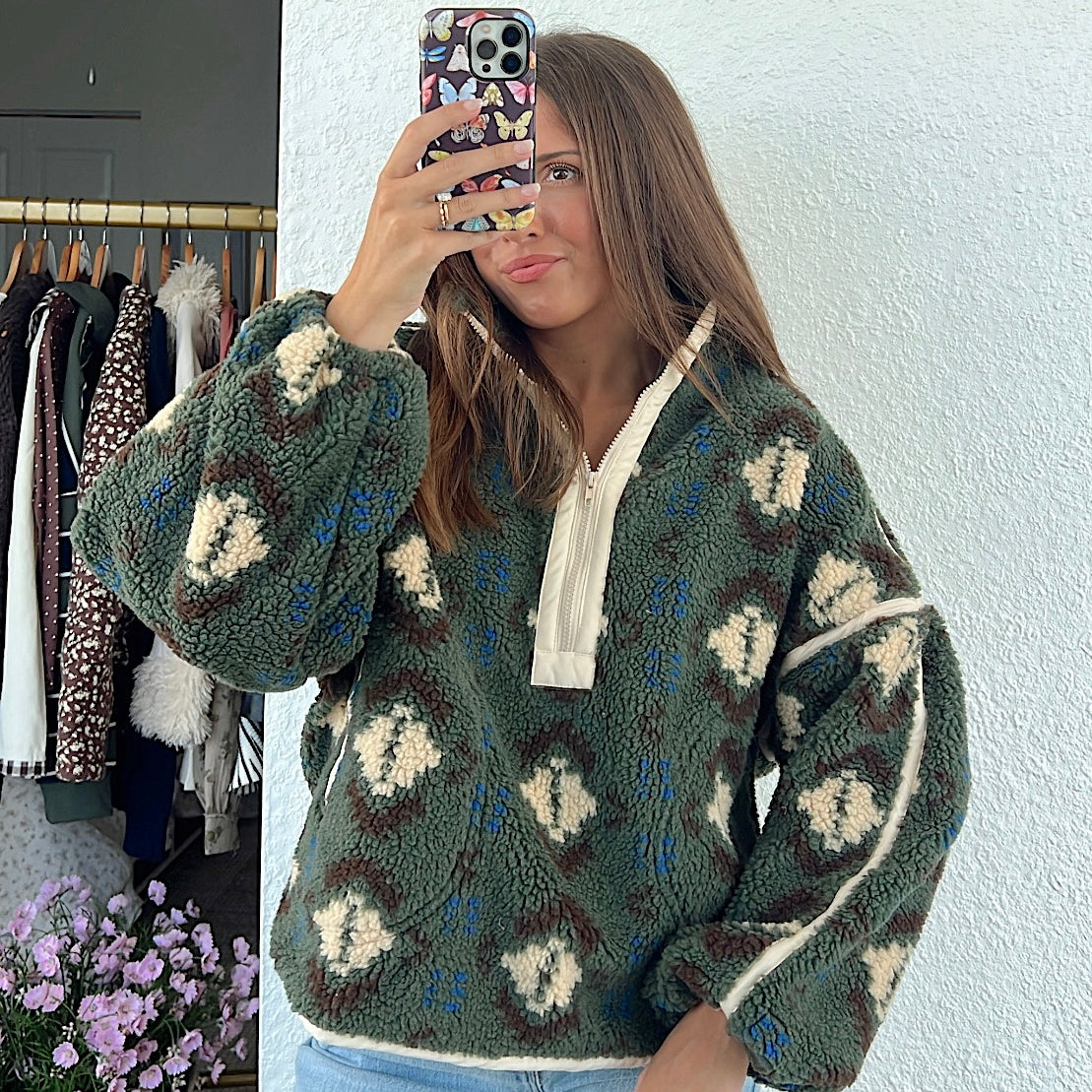 Alexandra Half-Zip Sherpa