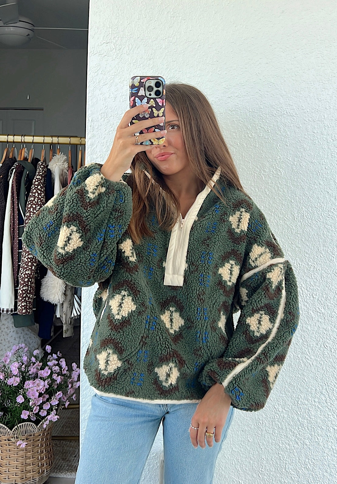 Alexandra Half-Zip Sherpa