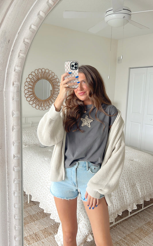 LULANI ZIP UP CARDI - TAUPE