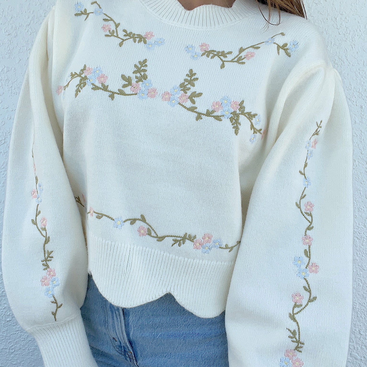 Haven Scalloped Sweater