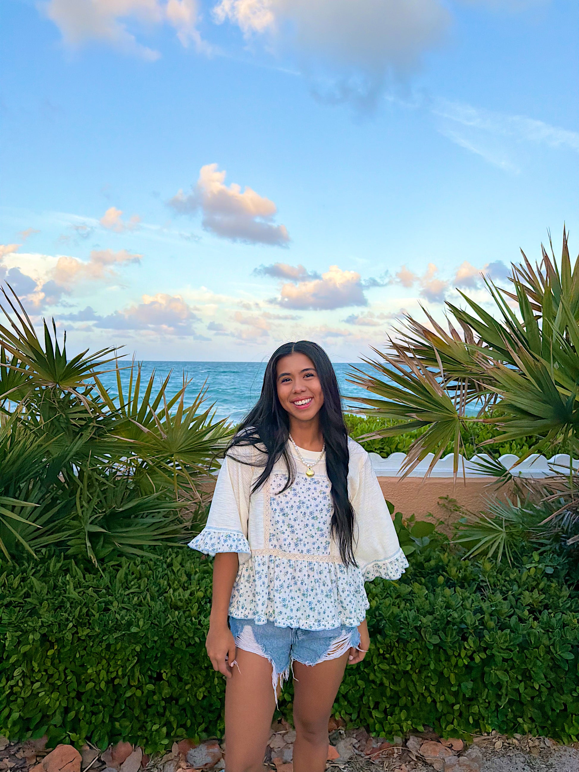 In Bloom Blouse - Blue