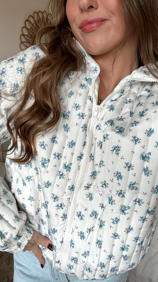 JASMINE FLORAL PUFFER