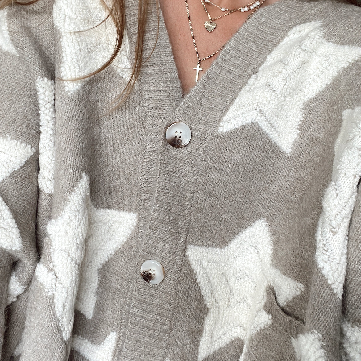 Stargaze Pullover Cardi - Taupe