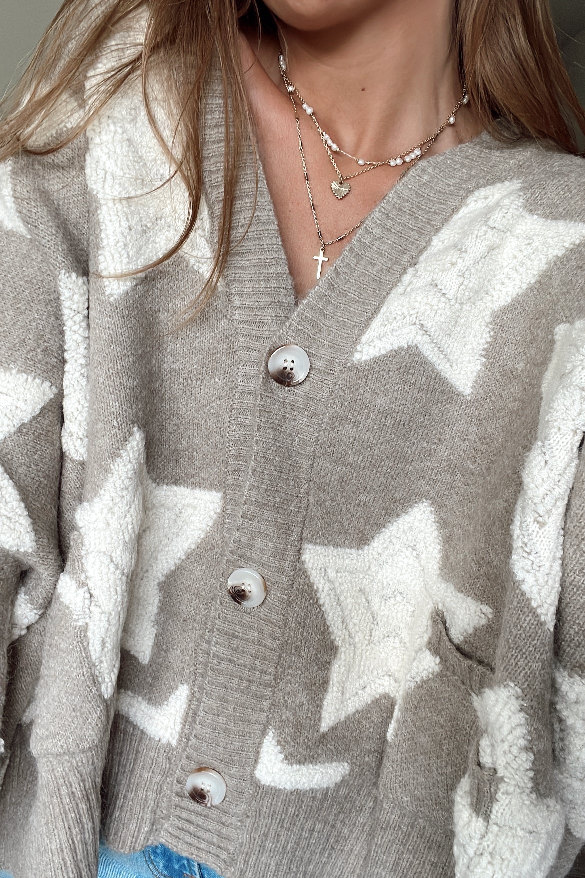 Stargaze Pullover Cardi - Taupe
