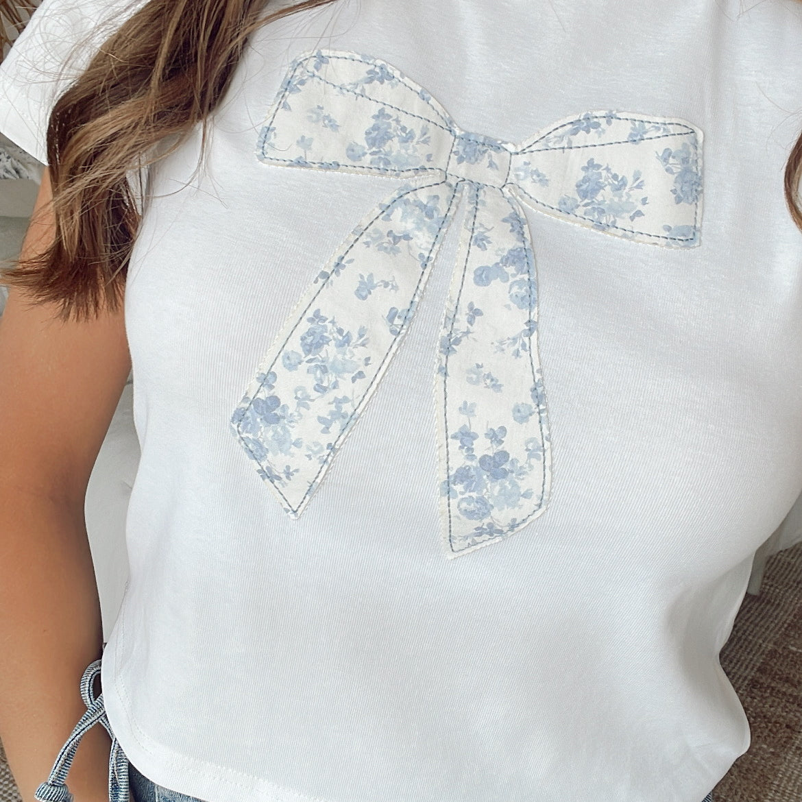 Patchwork Bow Tee
